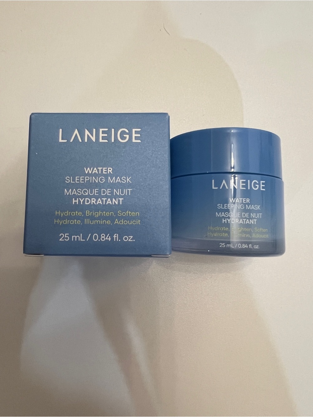 LANEIGE Blue Water Sleeping Mask Jar and Box